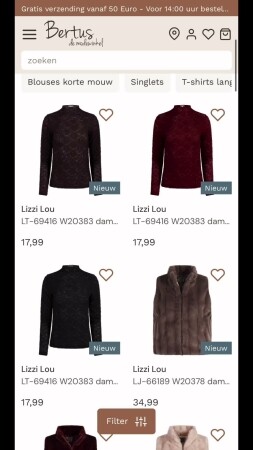 Heel veel nieuwe dames mode online en natuurlijk in onze winkels...