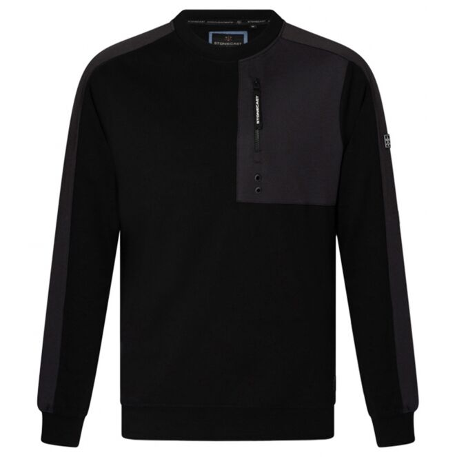 Stonecast Stonecast Timmie men W10255 Zwart black Stonecast Timmie men W10255 Heren sweatshirt Zwart bestel je online bij www.bertusmode.nl/