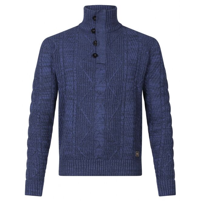 Stonecast Stonecast Carrick W10540 Blauw indigo melee Stonecast Carrick W10540 Heren pullover Blauw bestel je online bij www.bertusmode.nl/