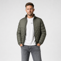 CARS jeans & casuals Herban heren buiten jack army groen