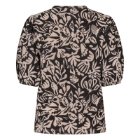 lizzi lou Daantje aop Z10496 t-shirts korte mouw Zwart