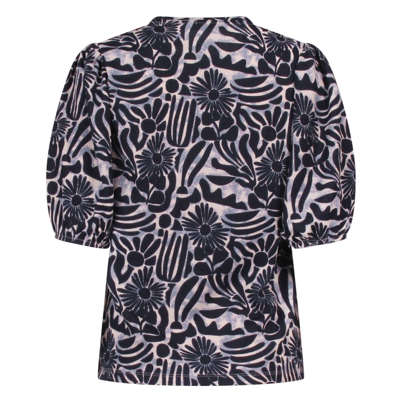 lizzi lou Daantje aop Z10496 t-shirts korte mouw Marine