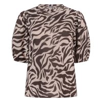 lizzi lou Daantje aop Z10496 t-shirts korte mouw Bruin