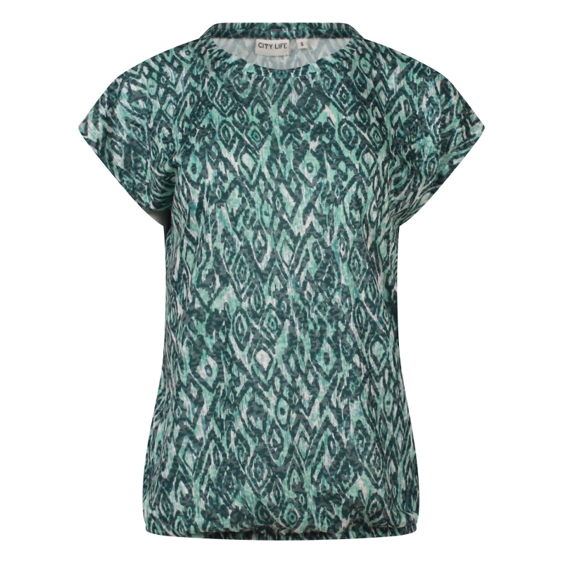 City Life 211571 Z10456 t-shirts korte mouw Petrol