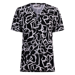 City Life 213833 Z10459 dames T-shirt km Zwart