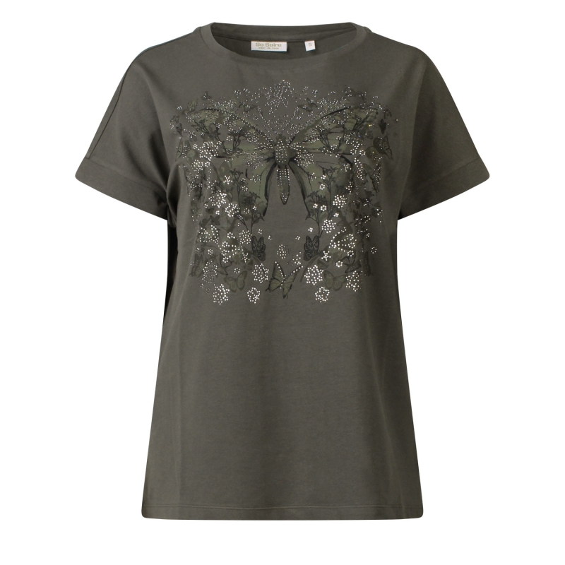 So Soire Pernille Z10549 t-shirts korte mouw Army