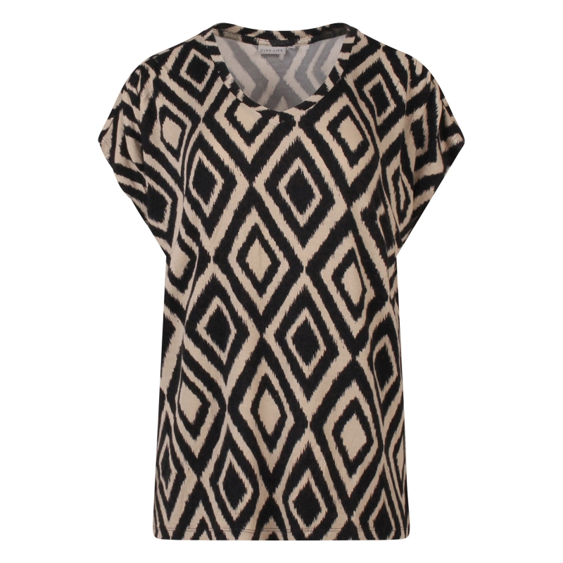 City Life LT-65931 Z10431 t-shirts korte mouw Zwart