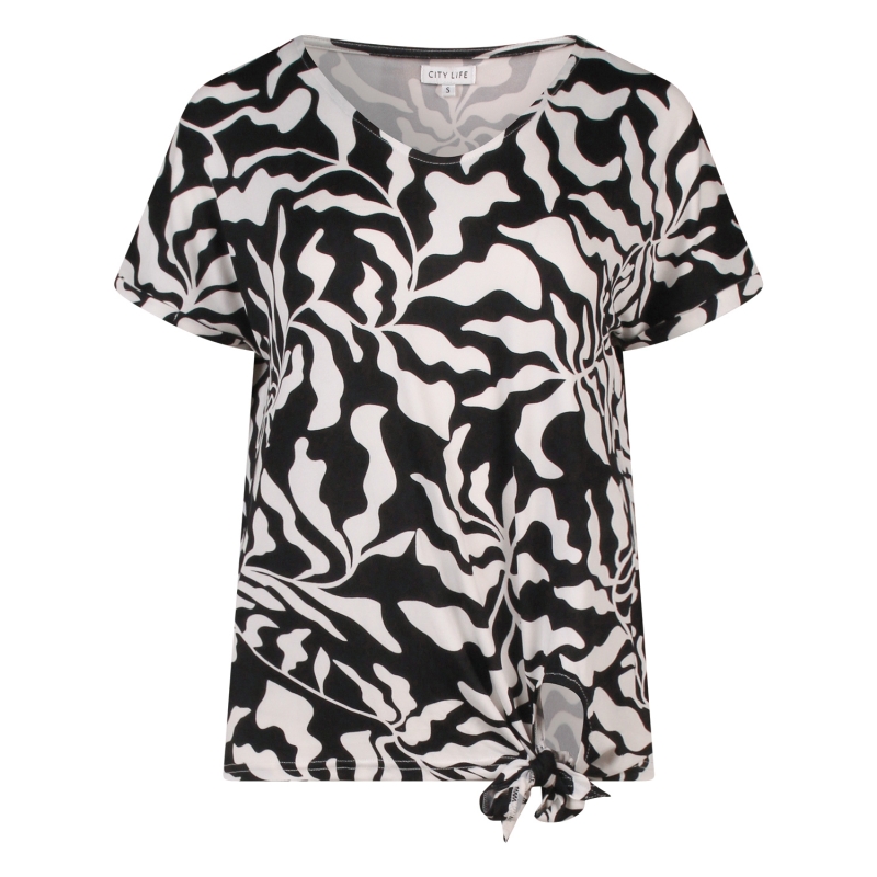 City Life CX90721R2 Z10524 t-shirts korte mouw Zwart