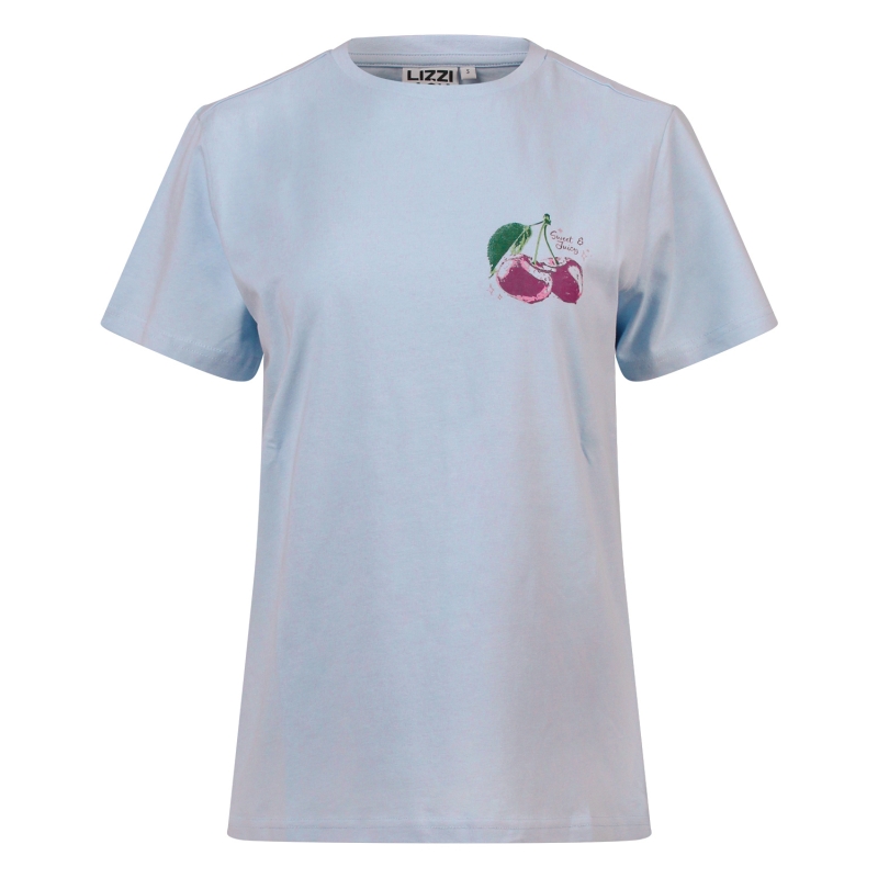 lizzi lou CX90945R1 Z10522 t-shirts korte mouw Blauw licht