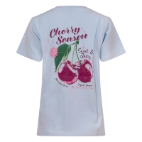lizzi lou CX90945R1 Z10522 t-shirts korte mouw Blauw licht