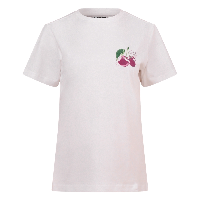 lizzi lou CX90945R1 Z10522 t-shirts korte mouw Wit