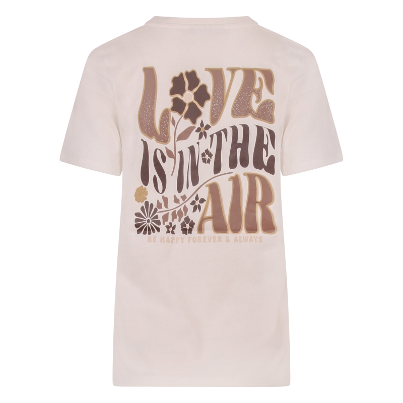 lizzi lou 213724A-01 Z10628 t-shirts korte mouw Ecru