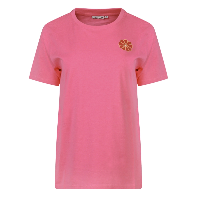 lizzi lou 213724A-01 Z10628 t-shirts korte mouw Rose fel