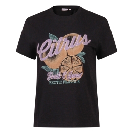 City Life 213725A Z10629 dames T-shirt km Zwart