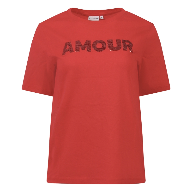City Life 214253 Z10700 t-shirts korte mouw Rood
