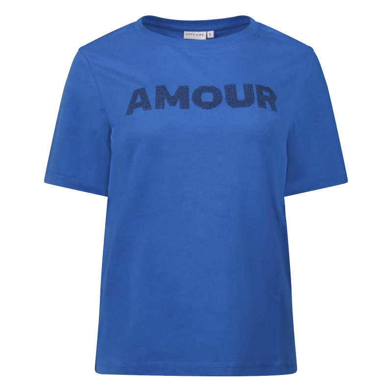 City Life 214253 Z10700 t-shirts korte mouw Kobalt