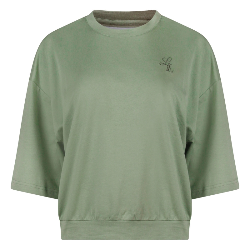 lizzi lou 214255 Z10702 t-shirts korte mouw Groen mos