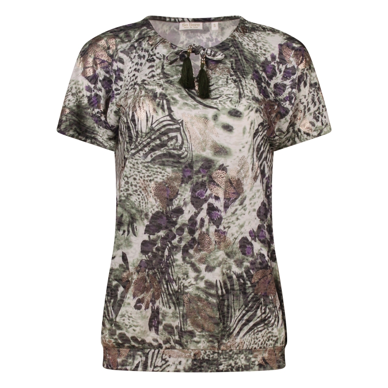 So Soire Eva Z10654 t-shirts korte mouw Army