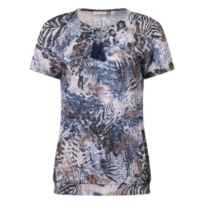 So Soire Eva Z10654 t-shirts korte mouw Indigo
