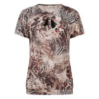 So Soire Eva Z10654 t-shirts korte mouw Taupe