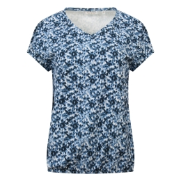 So Soire Lois aop Z10665 dames T-shirt km Indigo