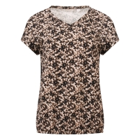 So Soire Lois aop Z10665 t-shirts korte mouw Taupe