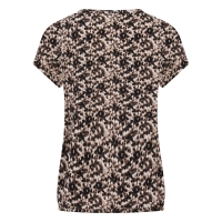 So Soire Lois aop Z10665 t-shirts korte mouw Taupe