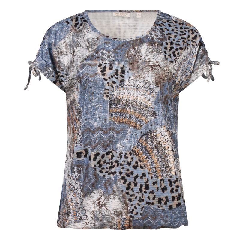So Soire Nadia Z10649 t-shirts korte mouw Indigo
