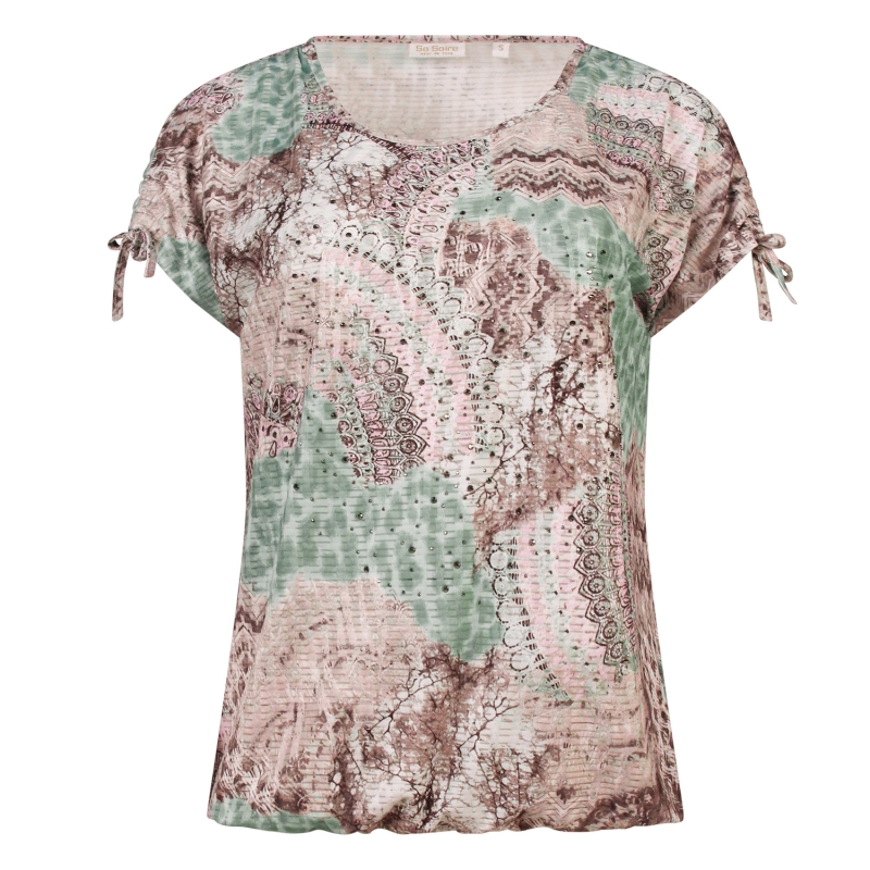 So Soire Nadia Z10649 t-shirts korte mouw Groen licht