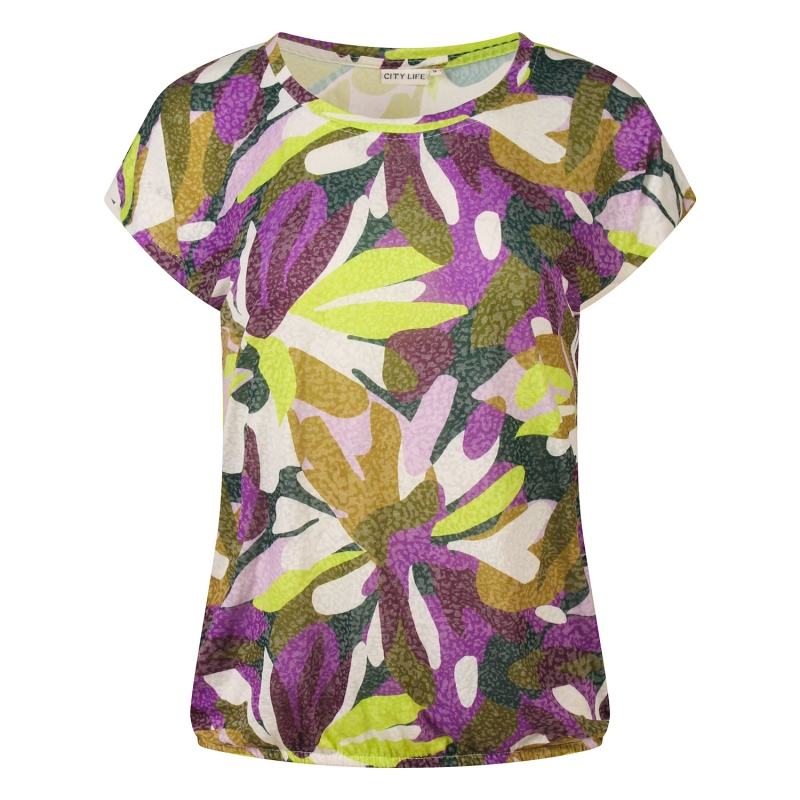 City Life 211571A W20009 t-shirts korte mouw Aubergine