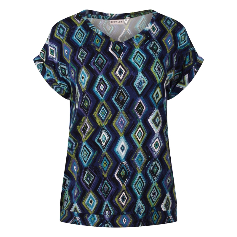 City Life 213874 W20020 t-shirts korte mouw Petrol
