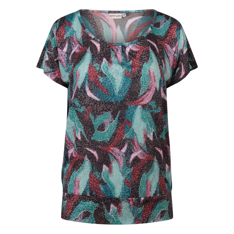 City Life 213875 W20010 t-shirts korte mouw Petrol