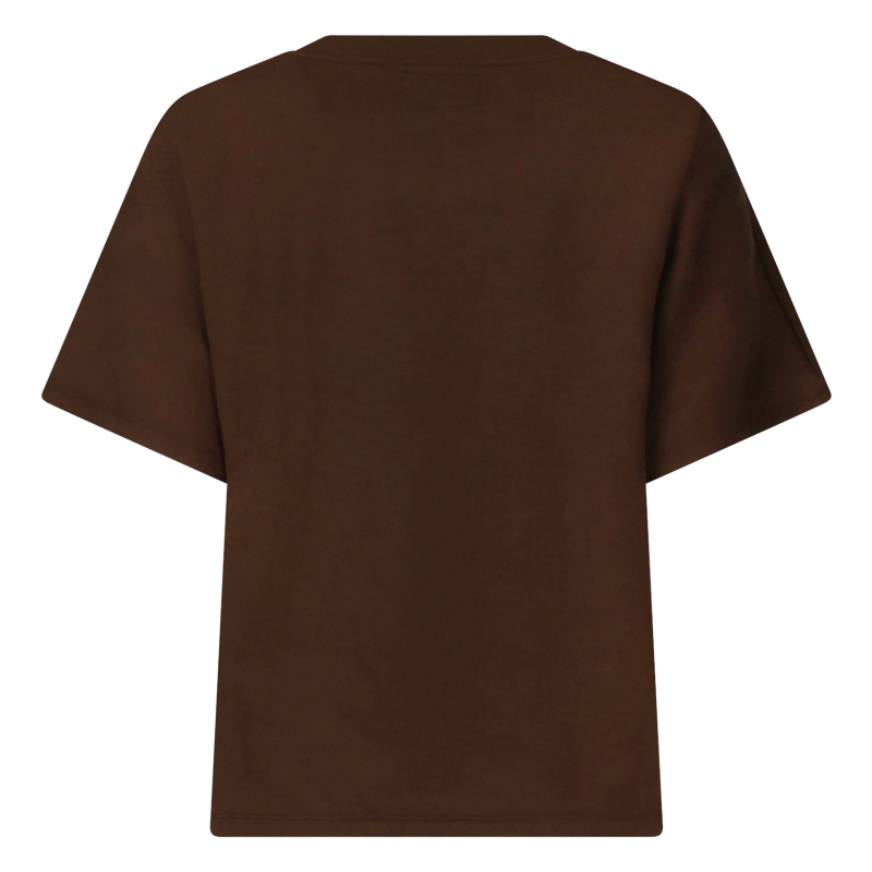 lizzi lou 214287 W20029 t-shirts korte mouw Bruin donker