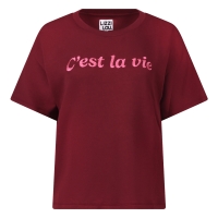 lizzi lou 214287 W20029 t-shirts korte mouw Wijnrood