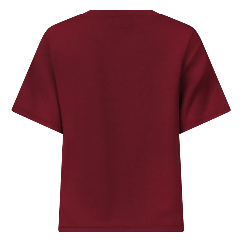 lizzi lou 214287 W20029 t-shirts korte mouw Wijnrood
