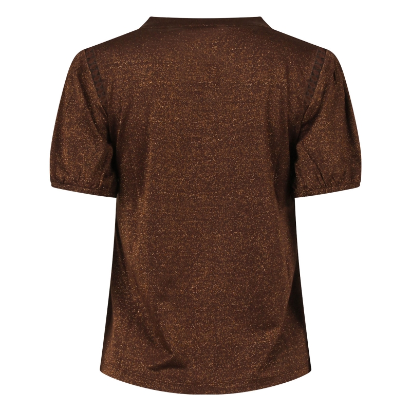 City Life 214289 W20030 t-shirts korte mouw Bruin donker