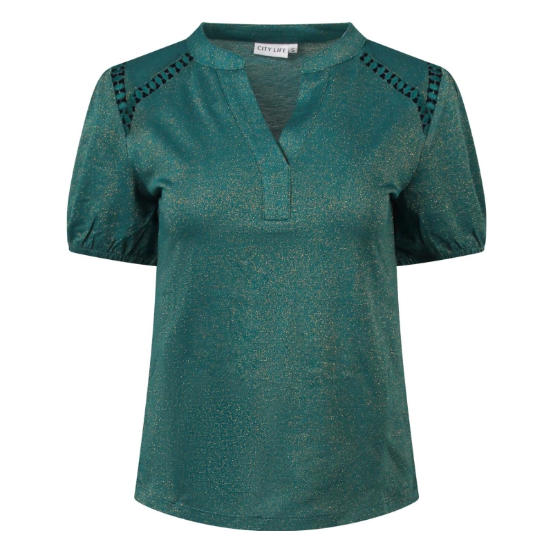 City Life 214289 W20030 t-shirts korte mouw Petrol