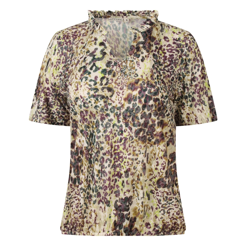 City Life 214290 W20011 t-shirts korte mouw Aubergine