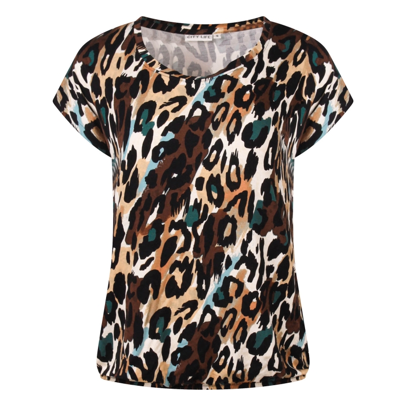 City Life 211571A-01* W20016 t-shirts korte mouw bruin
