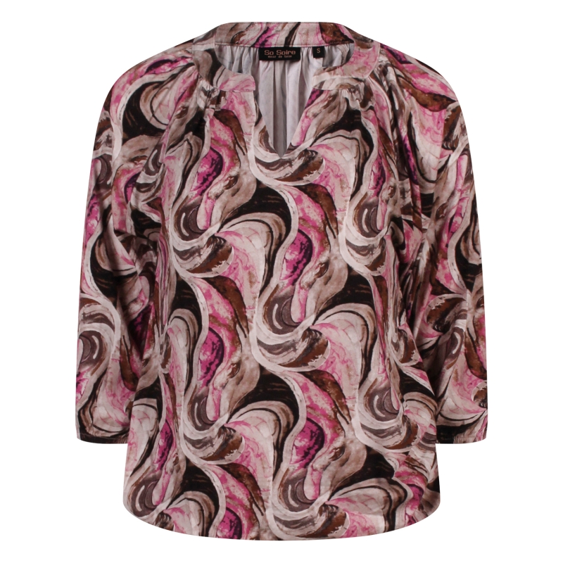 So Soire Cornelie W10460 t-shirts lange mouw Mocca