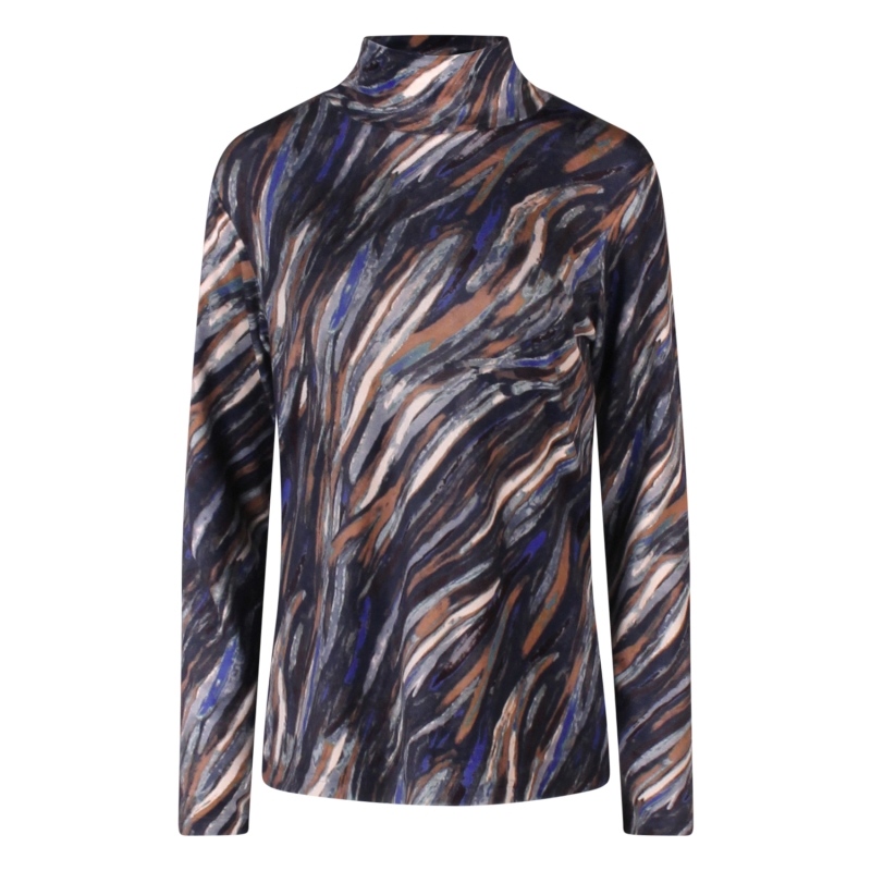 So Soire Nita W10471 t-shirts lange mouw Kobalt