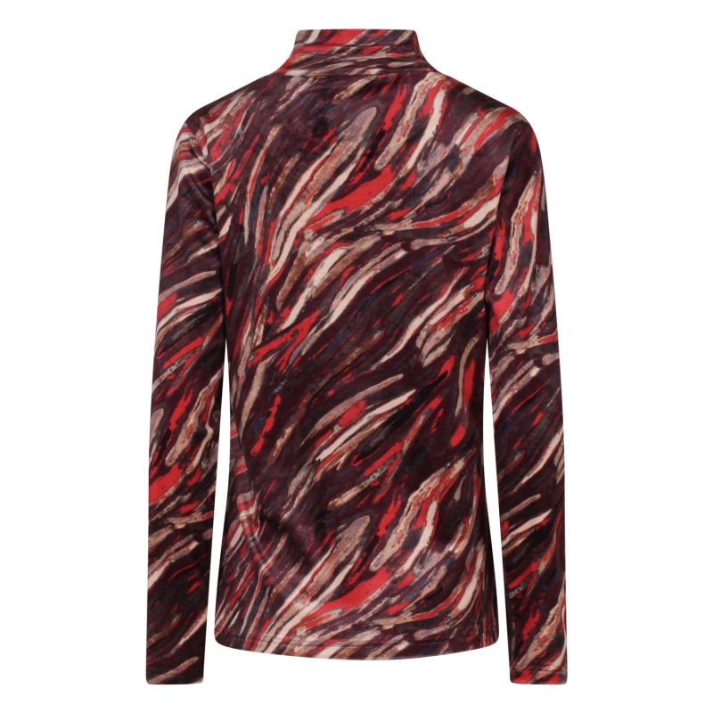 So Soire Nita W10471 t-shirts lange mouw Wijnrood