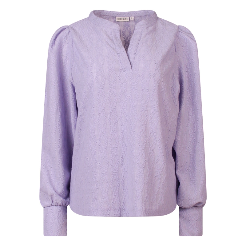 City Life LT-66779 Z10425 t-shirts lange mouw Lila