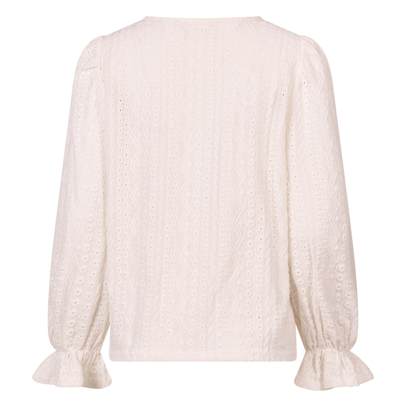 City Life 103430 Z10637 t-shirts lange mouw Ecru