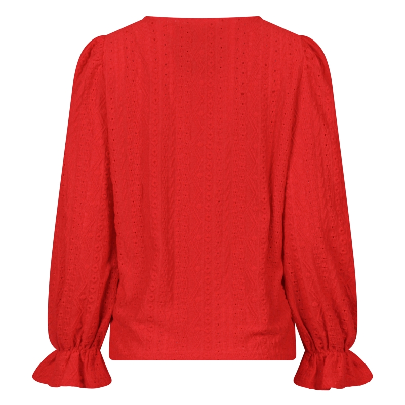 City Life 103430 Z10637 t-shirts lange mouw Rood