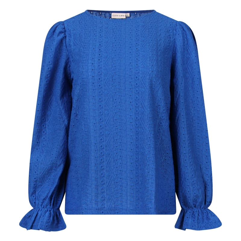 City Life 103430 Z10637 t-shirts lange mouw Kobalt