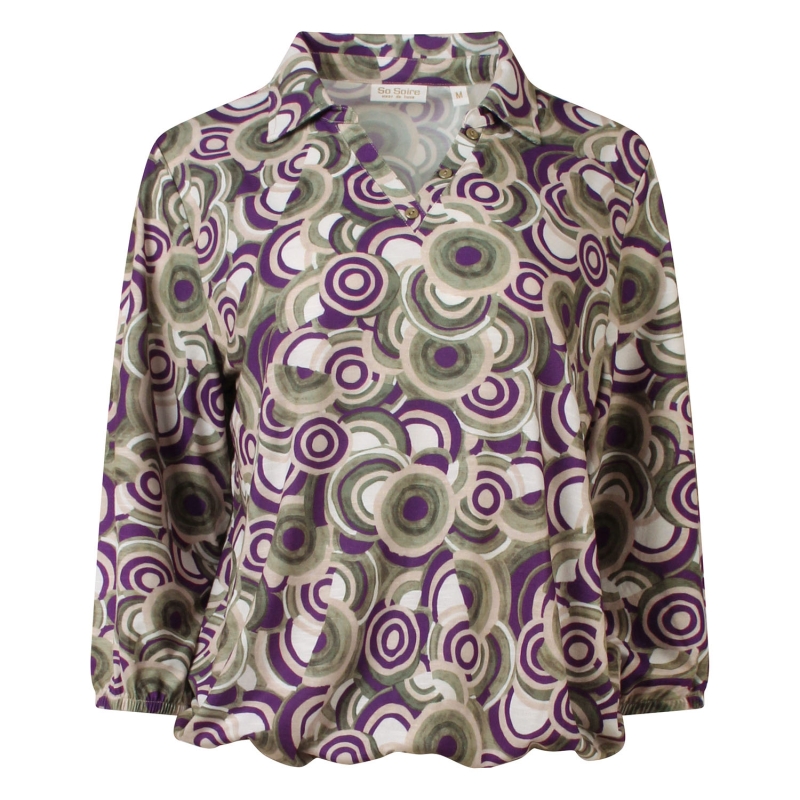 So Soire Carla Z10650 t-shirts lange mouw Army