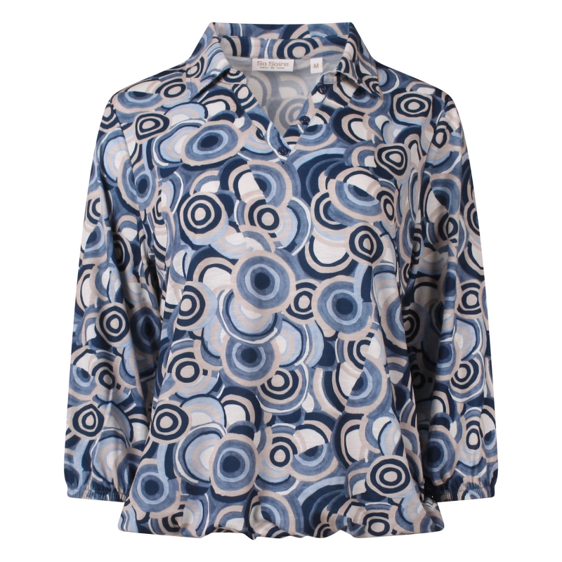 So Soire Carla Z10650 t-shirts lange mouw Indigo