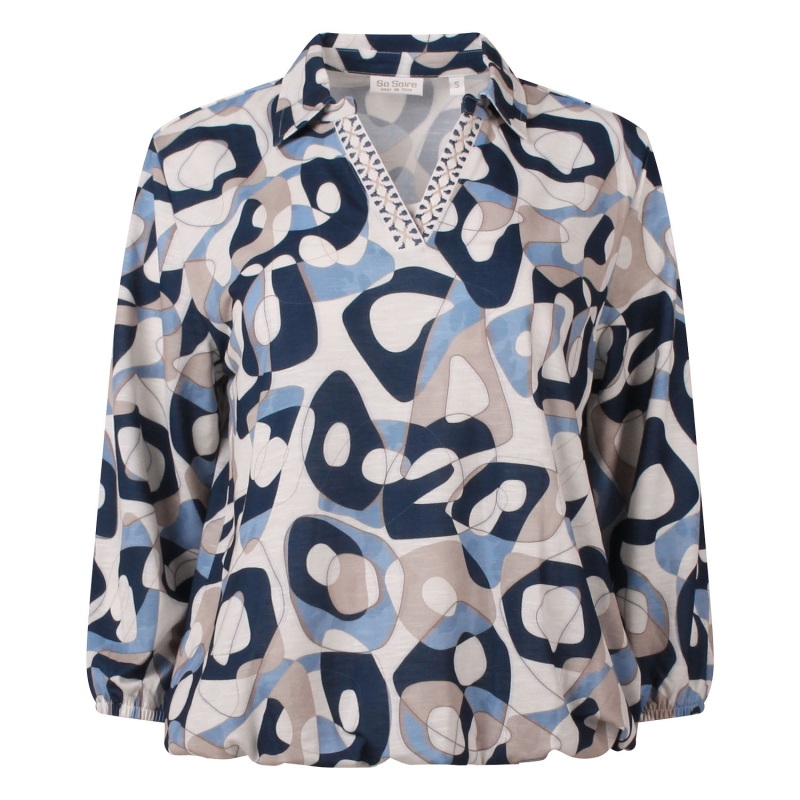 So Soire Esther Z10651 t-shirts lange mouw Indigo