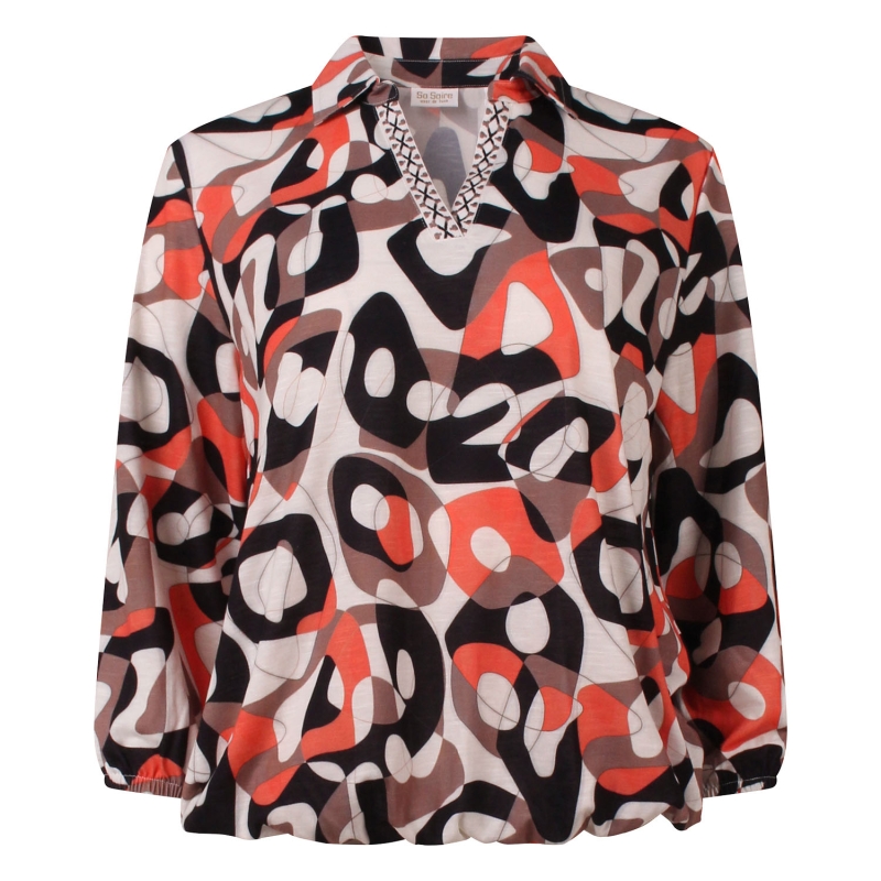 So Soire Esther Z10651 t-shirts lange mouw Oranje